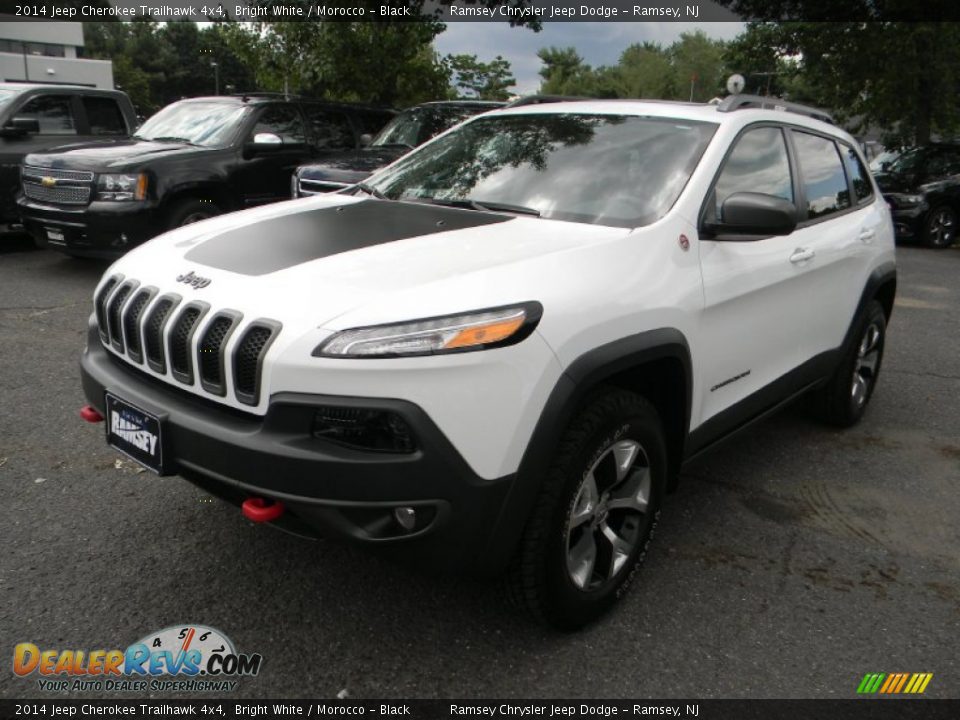 2014 Jeep Cherokee Trailhawk 4x4 Bright White / Morocco - Black Photo #1