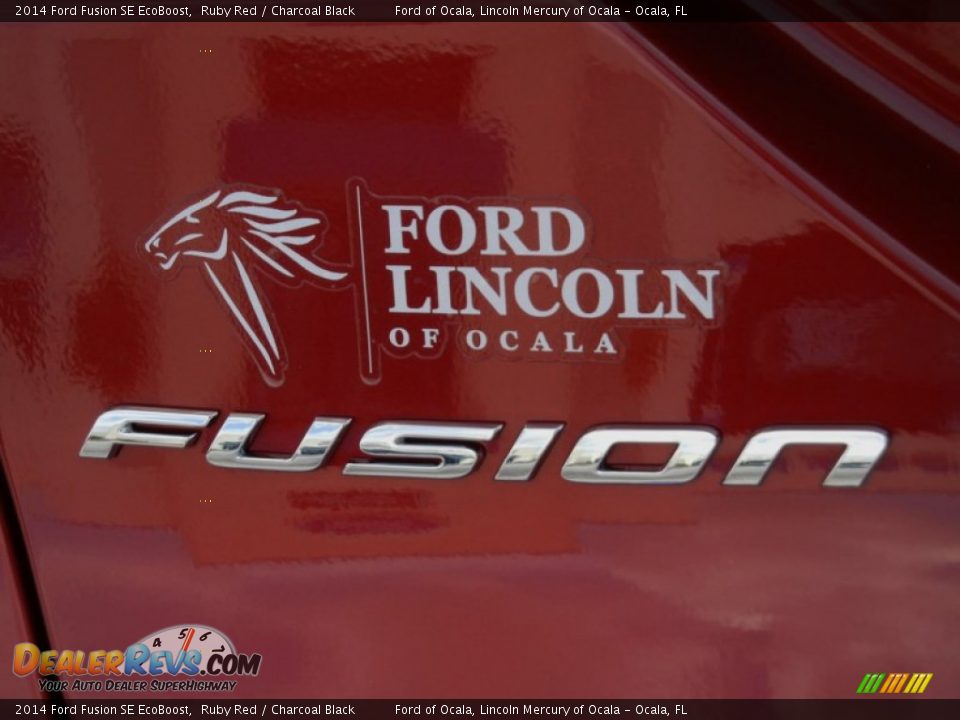 2014 Ford Fusion SE EcoBoost Ruby Red / Charcoal Black Photo #4