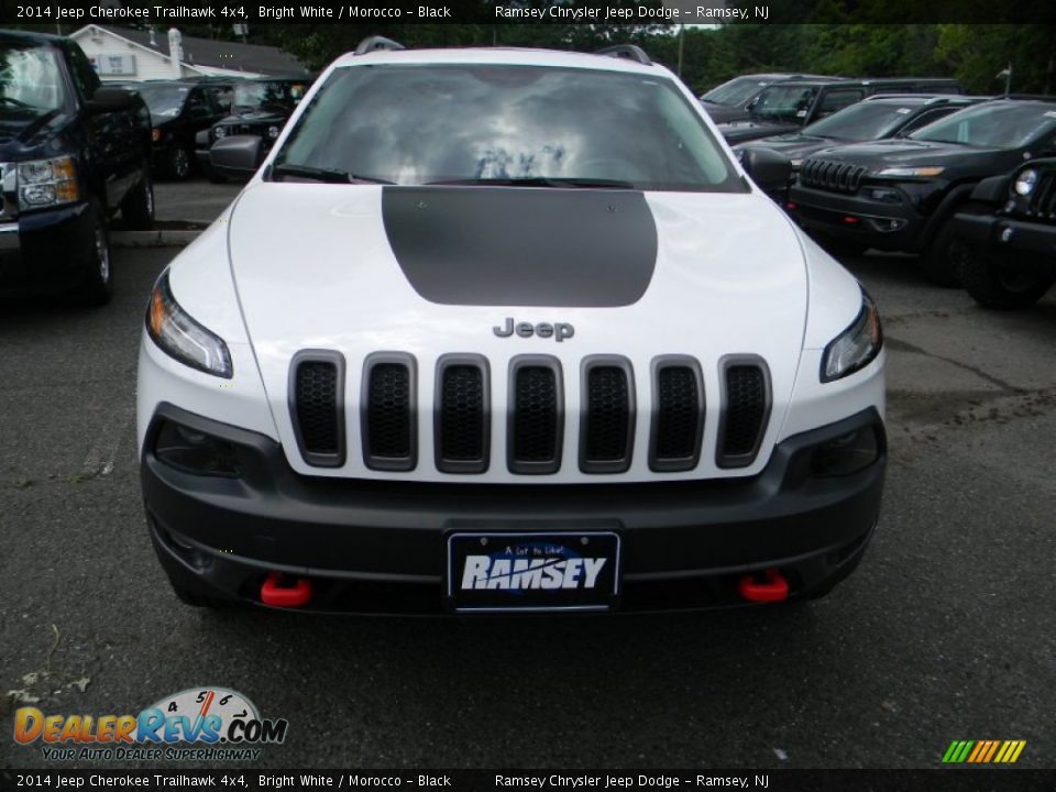2014 Jeep Cherokee Trailhawk 4x4 Bright White / Morocco - Black Photo #2
