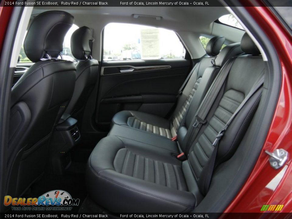 2014 Ford Fusion SE EcoBoost Ruby Red / Charcoal Black Photo #7
