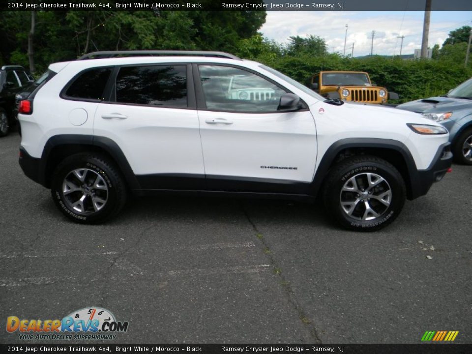 2014 Jeep Cherokee Trailhawk 4x4 Bright White / Morocco - Black Photo #5
