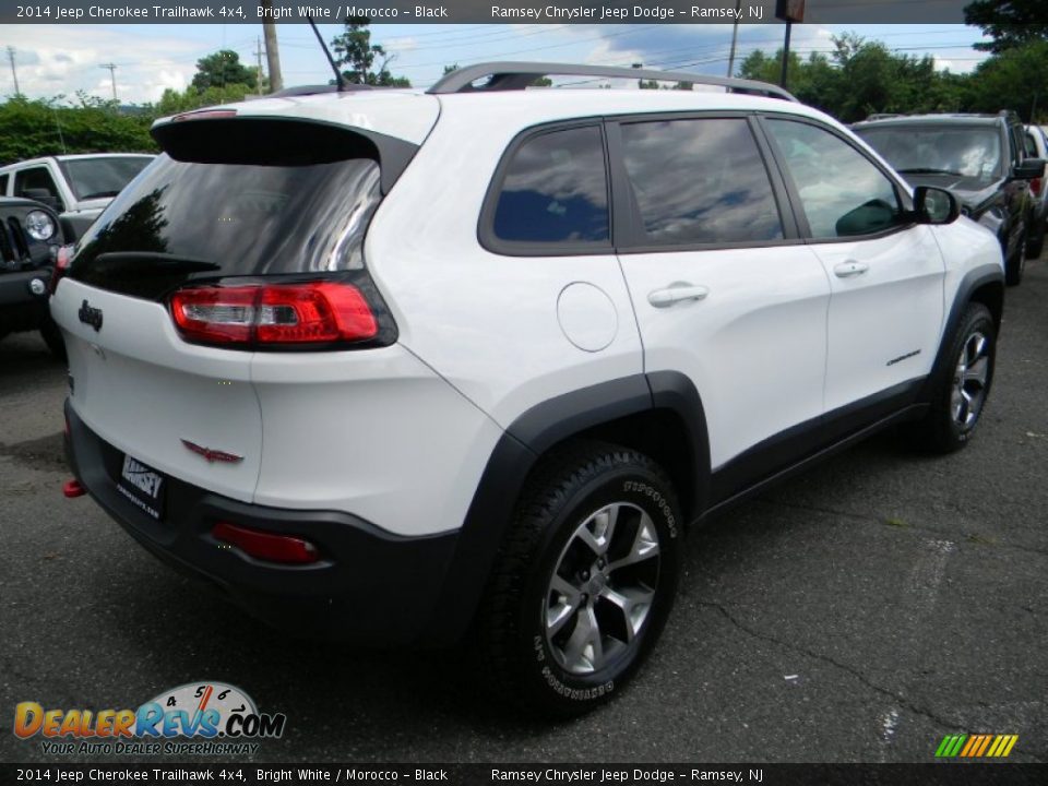 2014 Jeep Cherokee Trailhawk 4x4 Bright White / Morocco - Black Photo #6