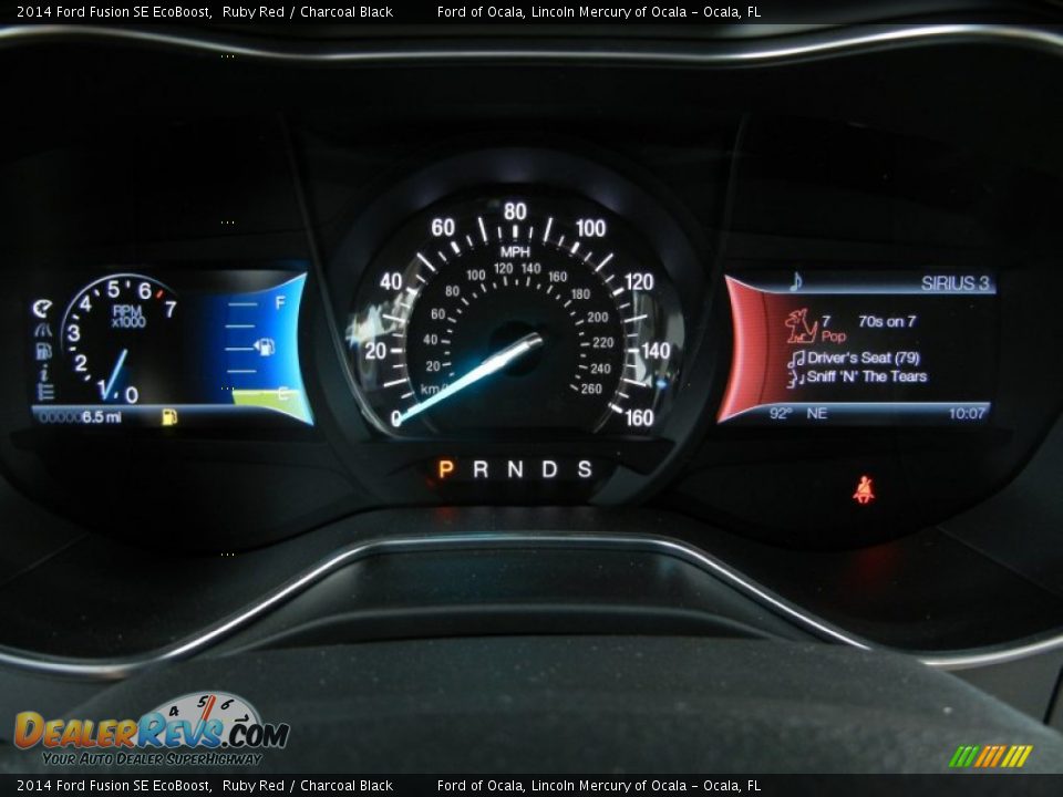 2014 Ford Fusion SE EcoBoost Ruby Red / Charcoal Black Photo #10