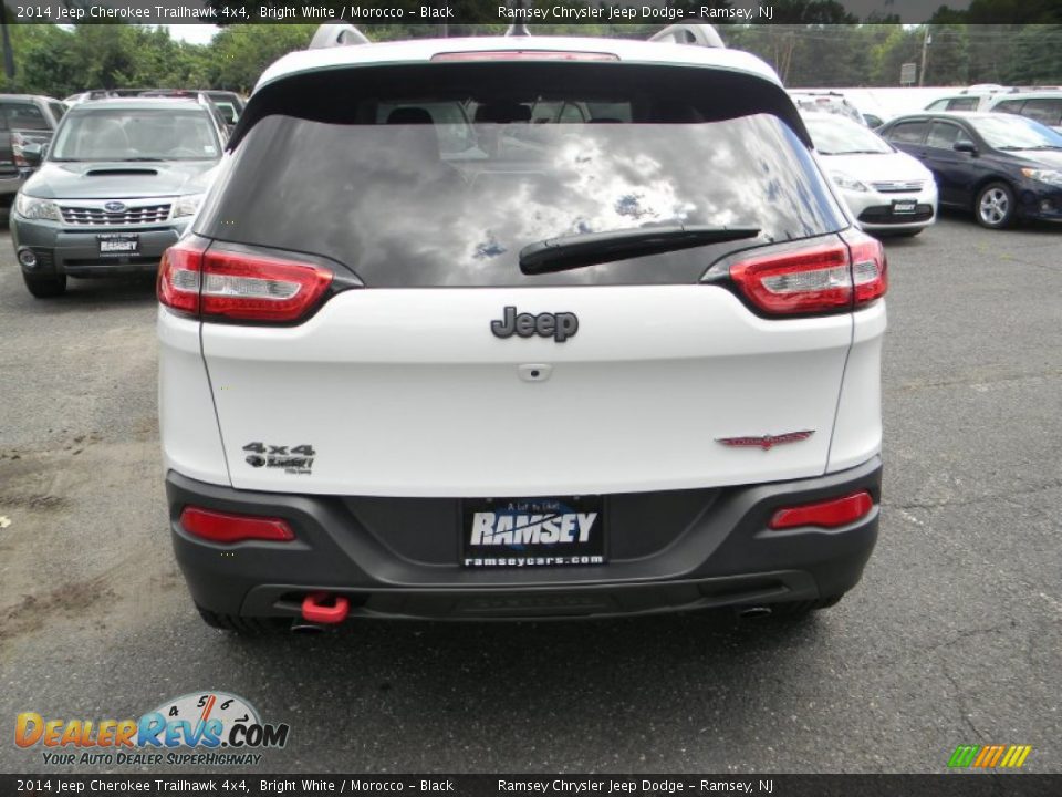 2014 Jeep Cherokee Trailhawk 4x4 Bright White / Morocco - Black Photo #7