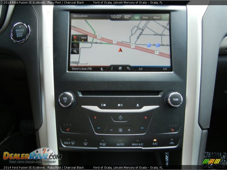 2014 Ford Fusion SE EcoBoost Ruby Red / Charcoal Black Photo #11