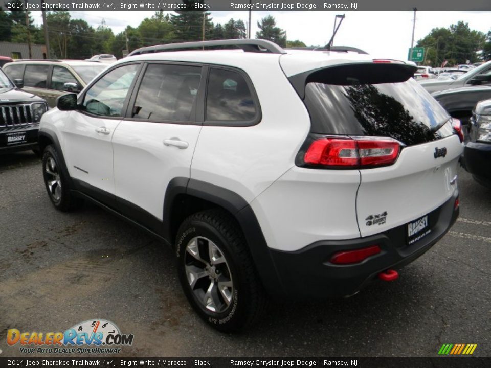 2014 Jeep Cherokee Trailhawk 4x4 Bright White / Morocco - Black Photo #9