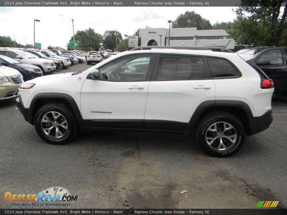 2014 Jeep Cherokee Trailhawk 4x4 Bright White / Morocco - Black Photo #10