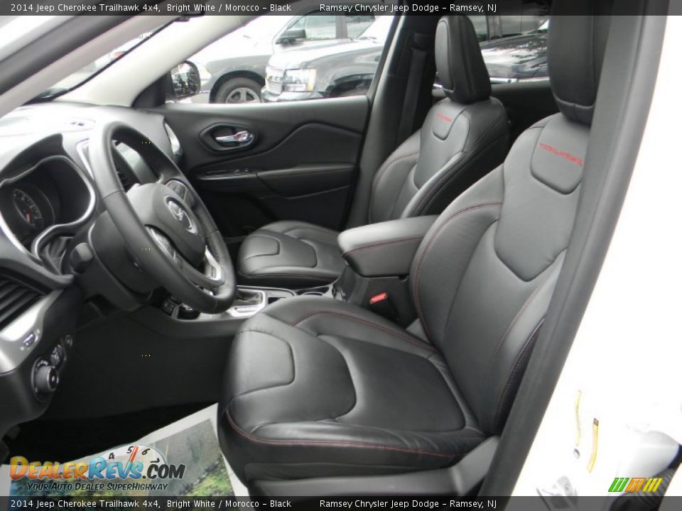 2014 Jeep Cherokee Trailhawk 4x4 Bright White / Morocco - Black Photo #14