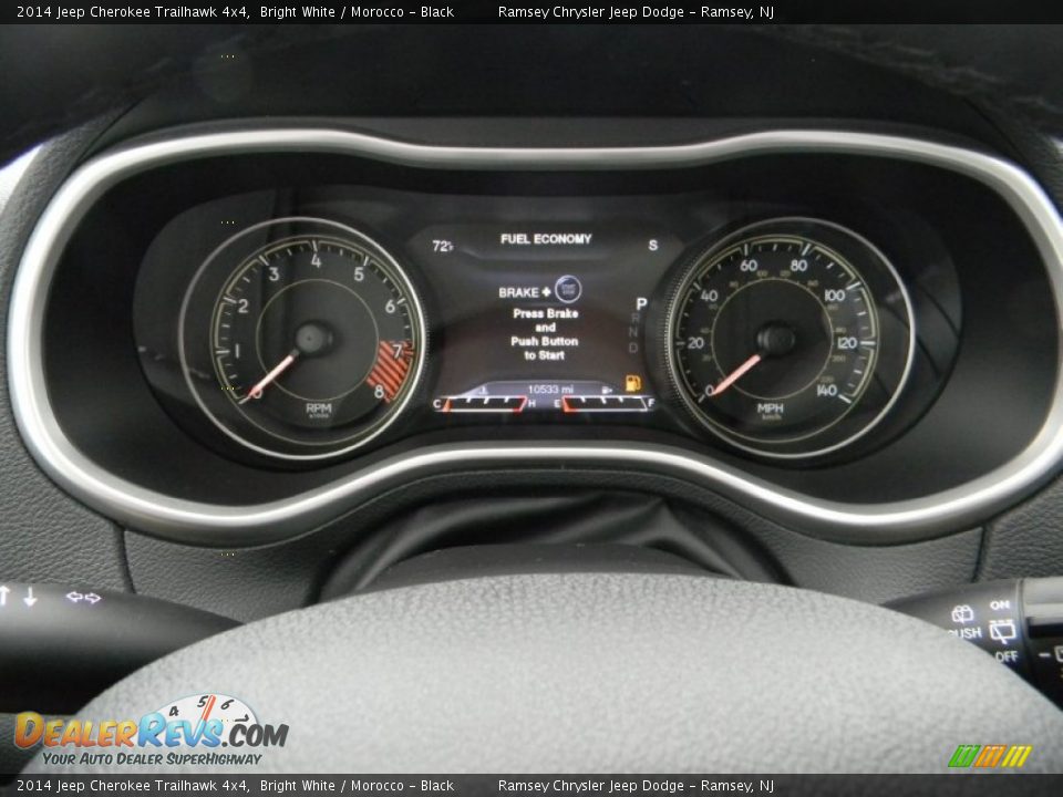 2014 Jeep Cherokee Trailhawk 4x4 Bright White / Morocco - Black Photo #15