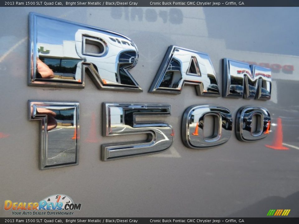 2013 Ram 1500 SLT Quad Cab Bright Silver Metallic / Black/Diesel Gray Photo #14