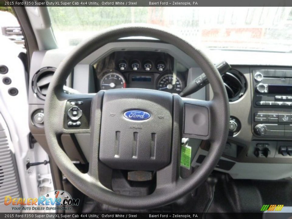 2015 Ford F350 Super Duty XL Super Cab 4x4 Utility Oxford White / Steel Photo #18
