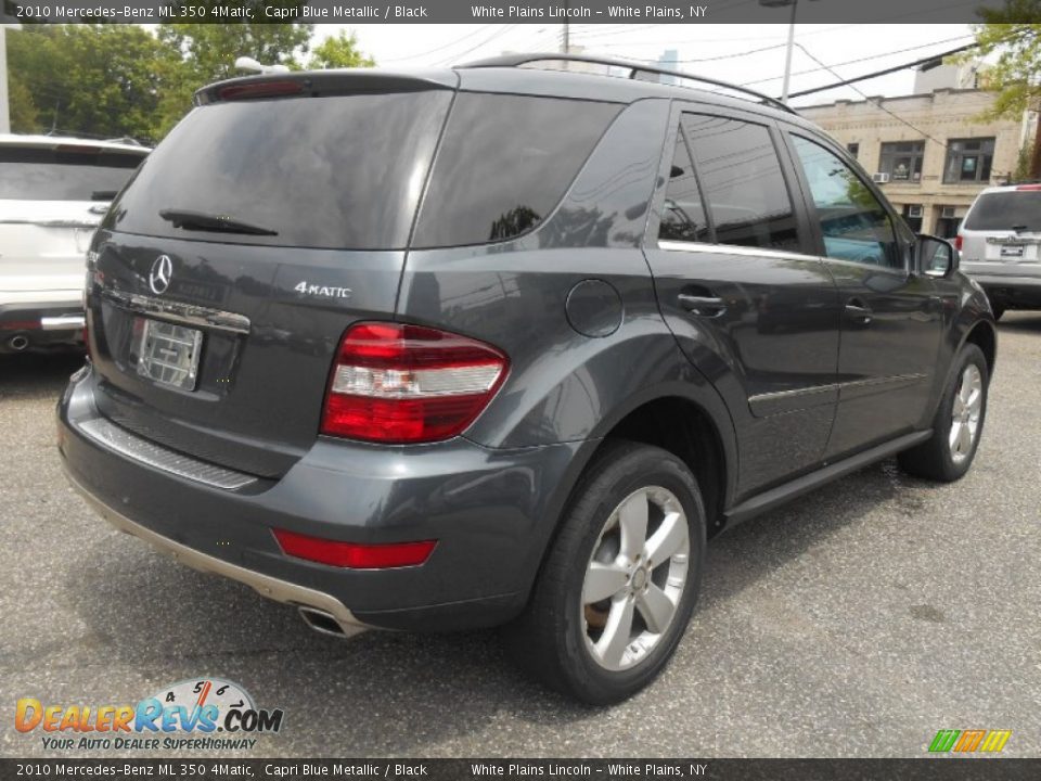 2010 Mercedes-Benz ML 350 4Matic Capri Blue Metallic / Black Photo #4