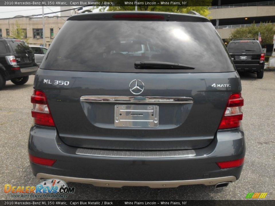 2010 Mercedes-Benz ML 350 4Matic Capri Blue Metallic / Black Photo #5