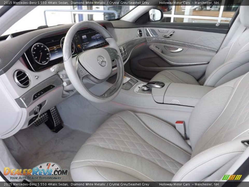 Crystal Grey/Seashell Grey Interior - 2015 Mercedes-Benz S 550 4Matic Sedan Photo #12