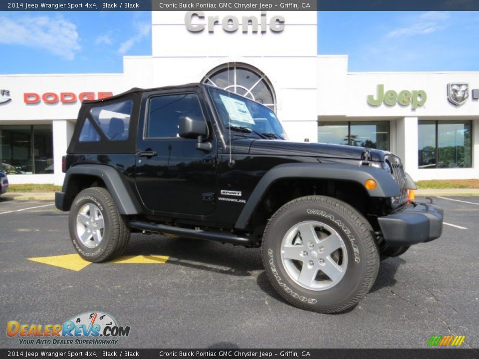 2014 Jeep Wrangler Sport 4x4 Black / Black Photo #1