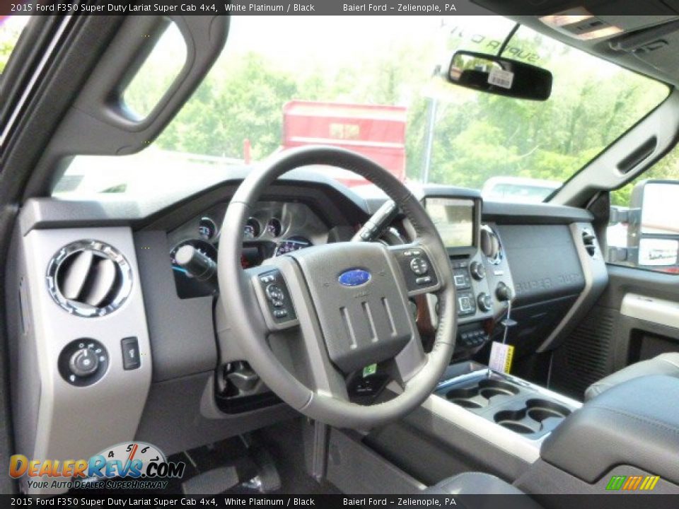 Dashboard of 2015 Ford F350 Super Duty Lariat Super Cab 4x4 Photo #13