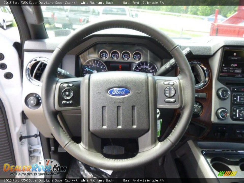 2015 Ford F350 Super Duty Lariat Super Cab 4x4 Steering Wheel Photo #18