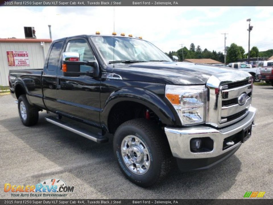 2015 Ford F250 Super Duty XLT Super Cab 4x4 Tuxedo Black / Steel Photo #2