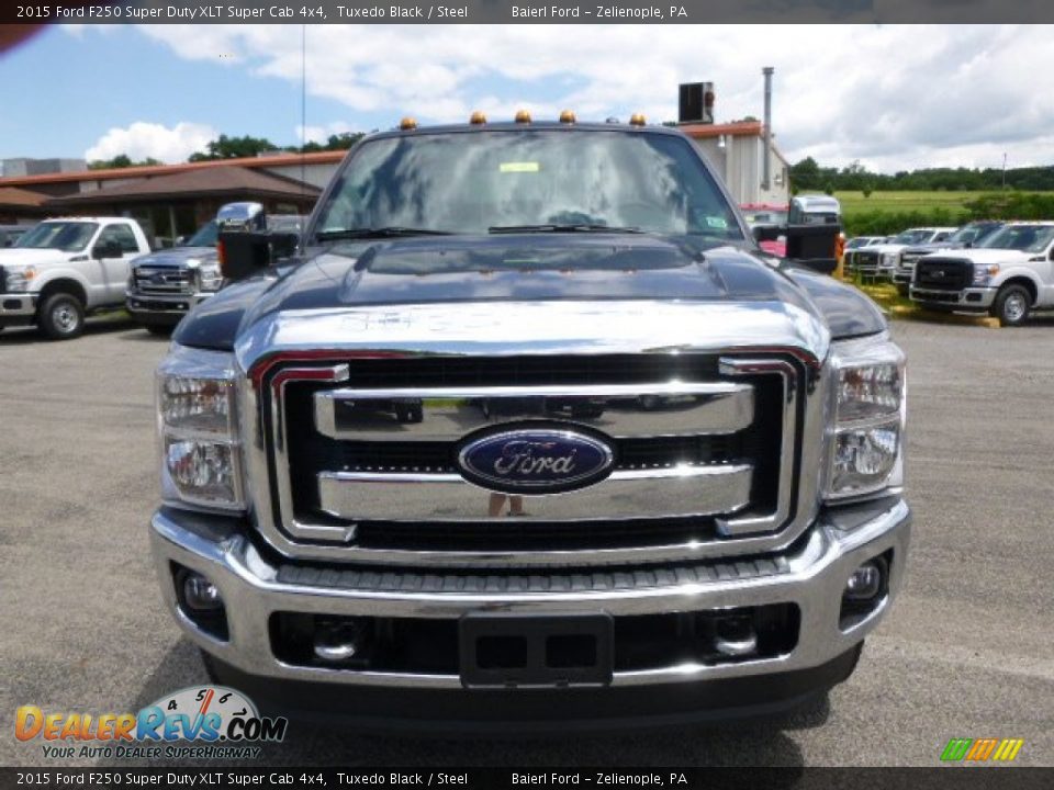 2015 Ford F250 Super Duty XLT Super Cab 4x4 Tuxedo Black / Steel Photo #3