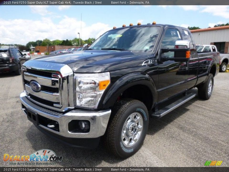 2015 Ford F250 Super Duty XLT Super Cab 4x4 Tuxedo Black / Steel Photo #4