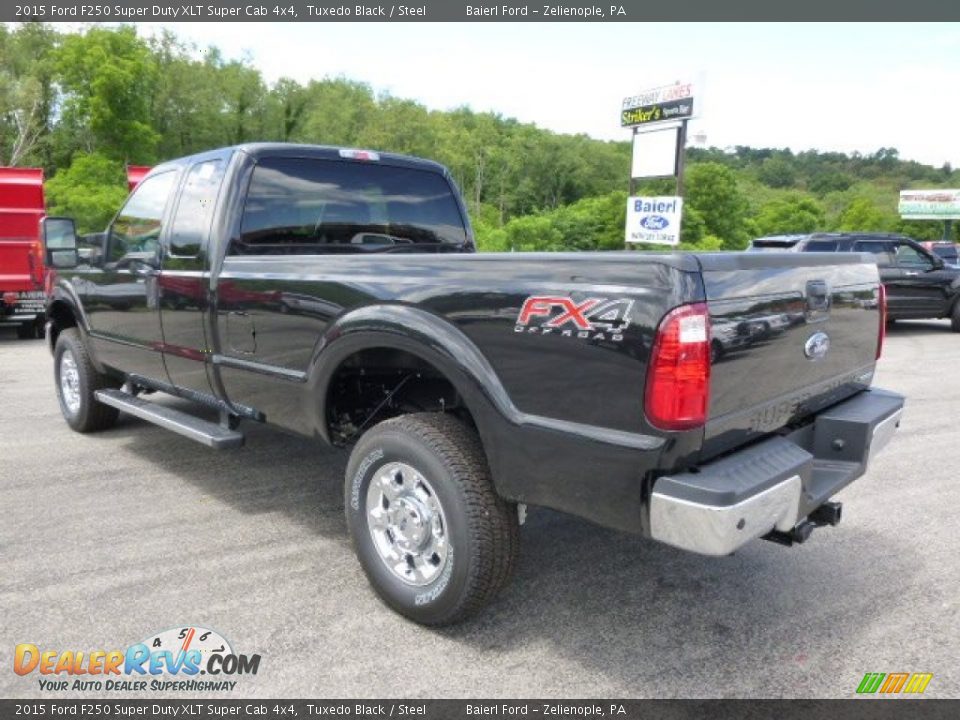 2015 Ford F250 Super Duty XLT Super Cab 4x4 Tuxedo Black / Steel Photo #6