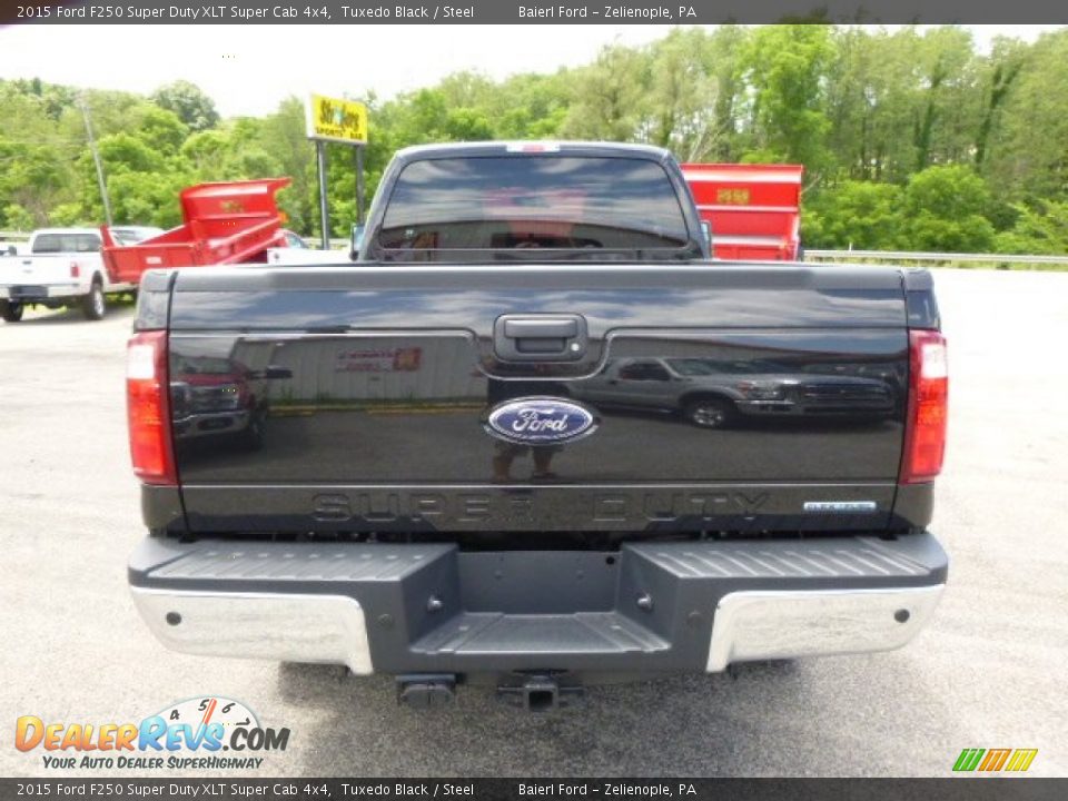 2015 Ford F250 Super Duty XLT Super Cab 4x4 Tuxedo Black / Steel Photo #7
