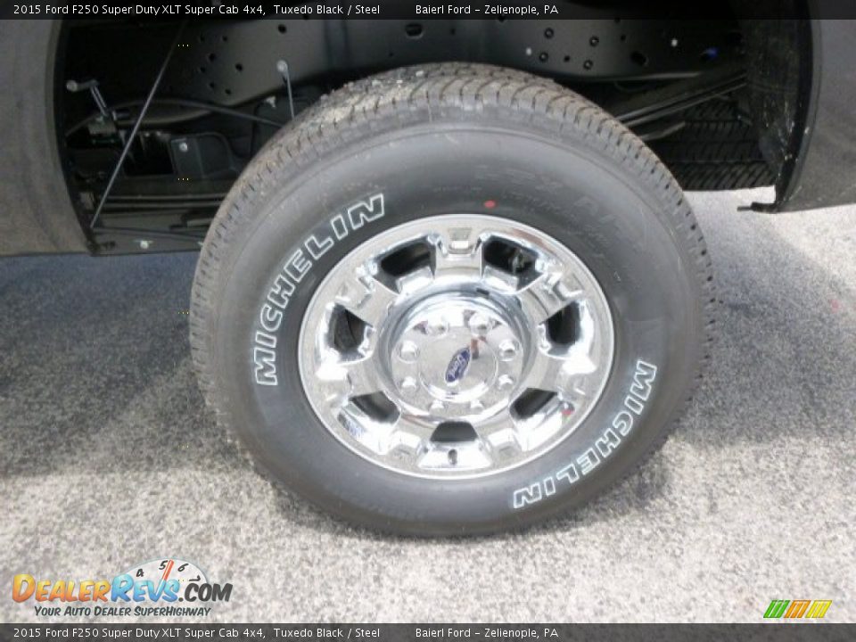 2015 Ford F250 Super Duty XLT Super Cab 4x4 Tuxedo Black / Steel Photo #9
