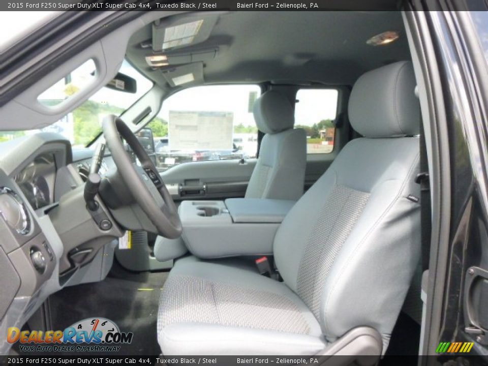 2015 Ford F250 Super Duty XLT Super Cab 4x4 Tuxedo Black / Steel Photo #10