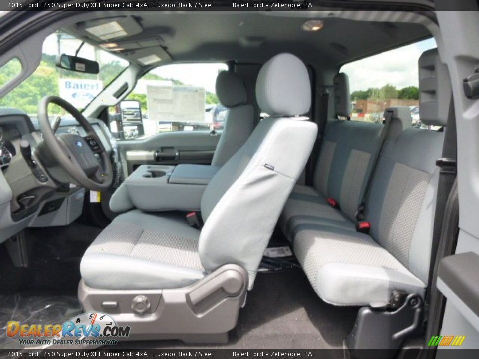 2015 Ford F250 Super Duty XLT Super Cab 4x4 Tuxedo Black / Steel Photo #12