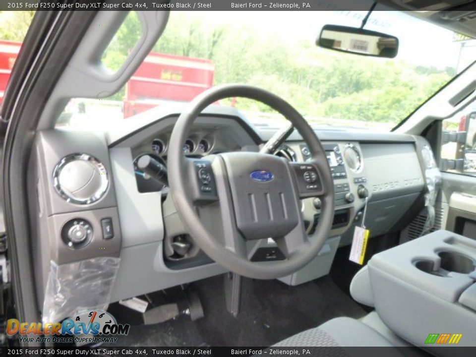 2015 Ford F250 Super Duty XLT Super Cab 4x4 Tuxedo Black / Steel Photo #13