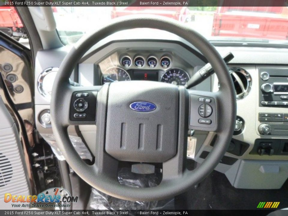 2015 Ford F250 Super Duty XLT Super Cab 4x4 Tuxedo Black / Steel Photo #17