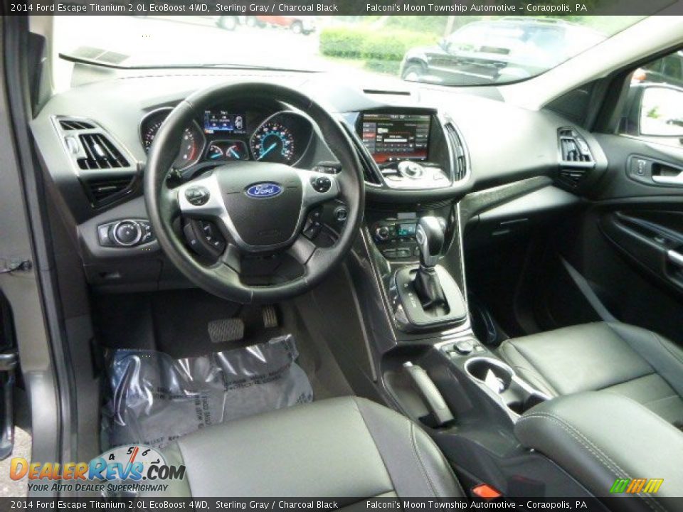 2014 Ford Escape Titanium 2.0L EcoBoost 4WD Sterling Gray / Charcoal Black Photo #16