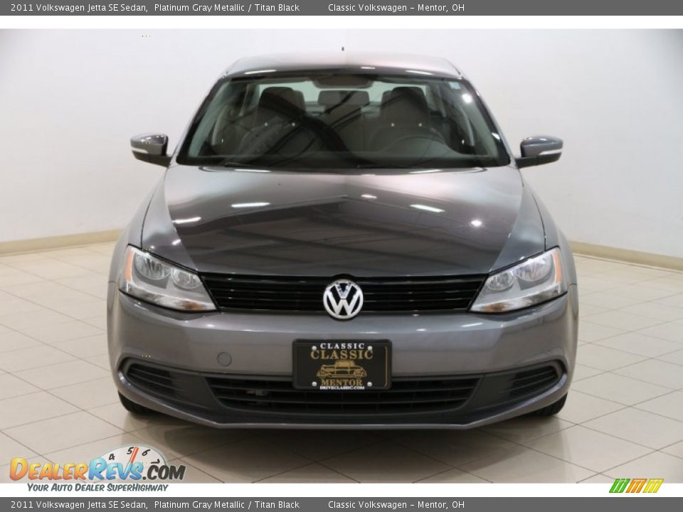 2011 Volkswagen Jetta SE Sedan Platinum Gray Metallic / Titan Black Photo #2