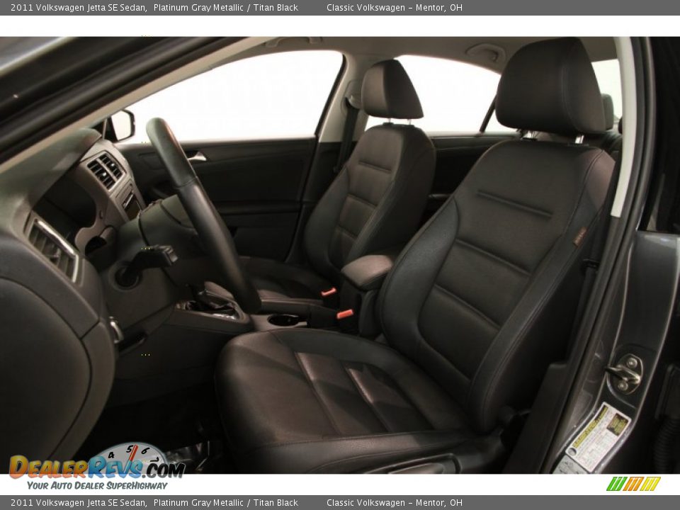 2011 Volkswagen Jetta SE Sedan Platinum Gray Metallic / Titan Black Photo #5