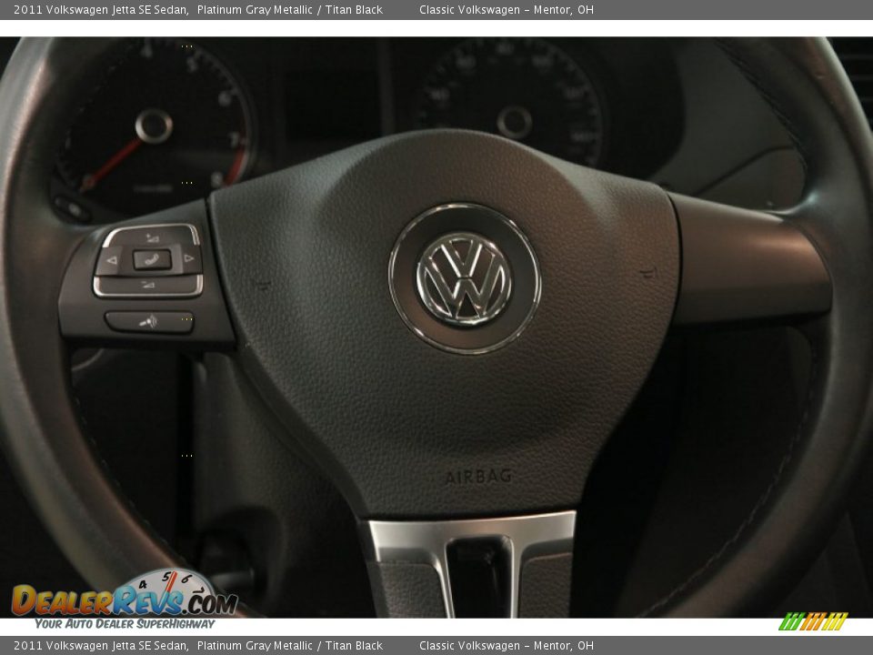 2011 Volkswagen Jetta SE Sedan Platinum Gray Metallic / Titan Black Photo #6