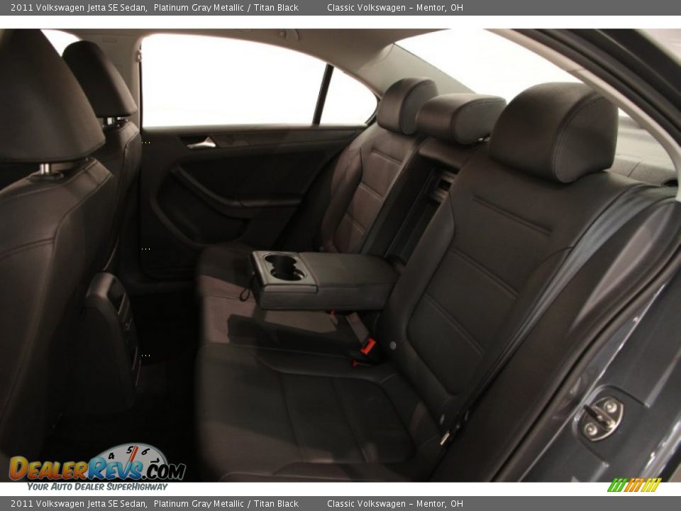 2011 Volkswagen Jetta SE Sedan Platinum Gray Metallic / Titan Black Photo #14