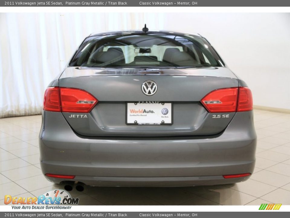 2011 Volkswagen Jetta SE Sedan Platinum Gray Metallic / Titan Black Photo #15