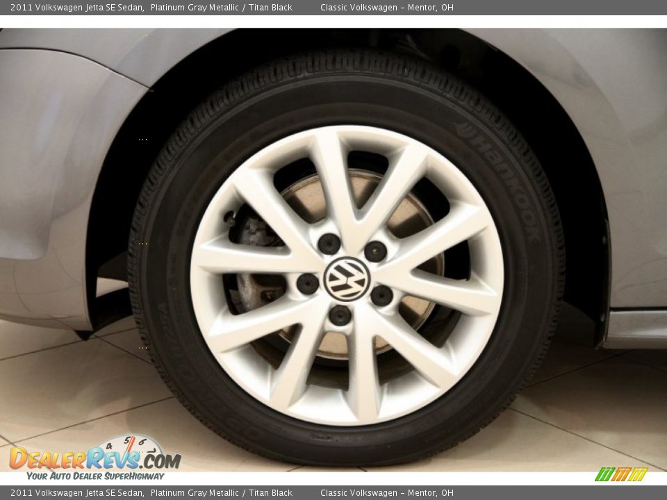 2011 Volkswagen Jetta SE Sedan Platinum Gray Metallic / Titan Black Photo #17