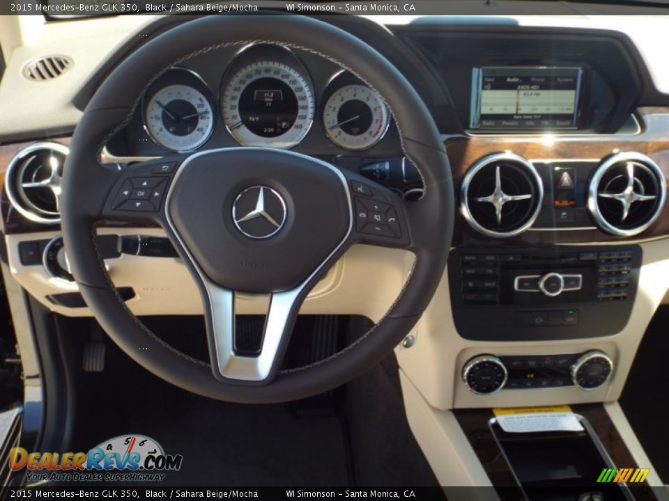 2015 Mercedes-Benz GLK 350 Black / Sahara Beige/Mocha Photo #9