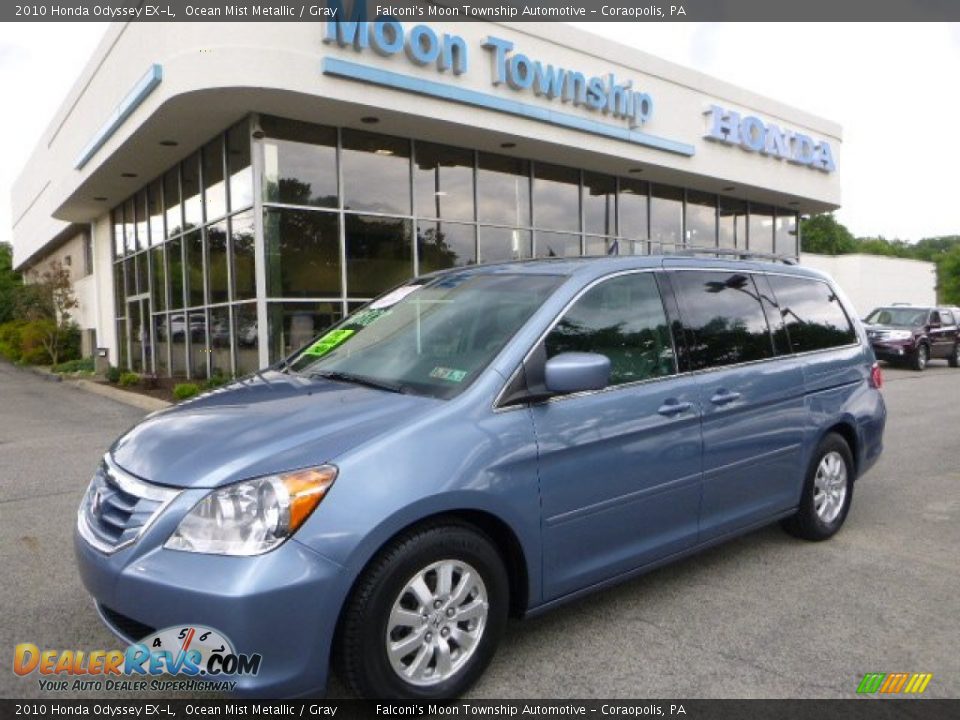 2010 Honda Odyssey EX-L Ocean Mist Metallic / Gray Photo #1