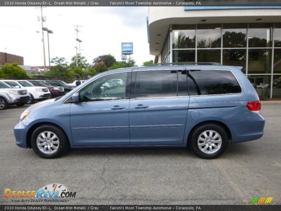 2010 Honda Odyssey EX-L Ocean Mist Metallic / Gray Photo #2