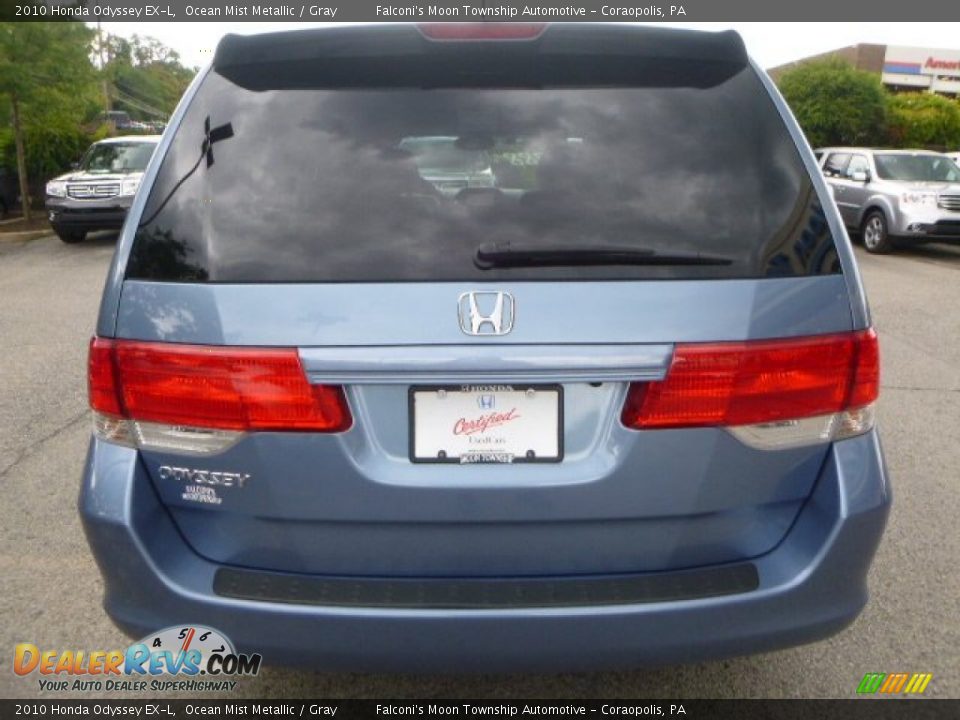 2010 Honda Odyssey EX-L Ocean Mist Metallic / Gray Photo #4
