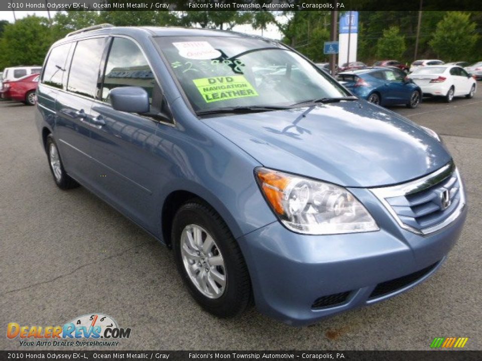 2010 Honda Odyssey EX-L Ocean Mist Metallic / Gray Photo #7