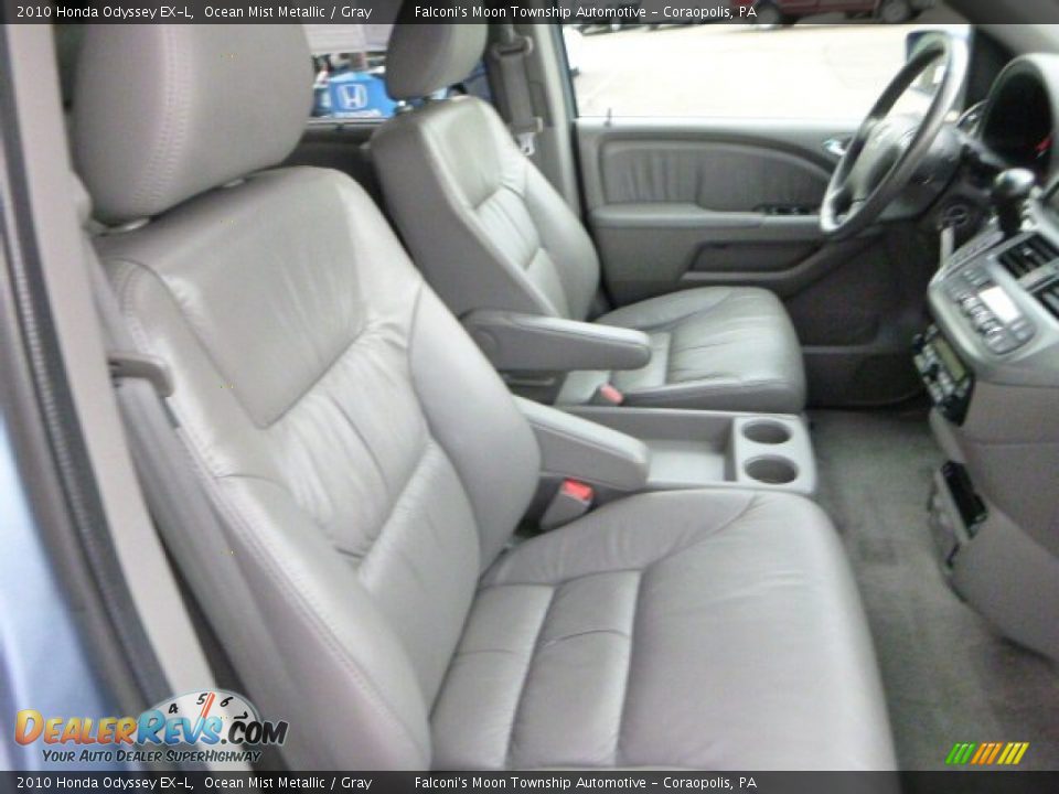2010 Honda Odyssey EX-L Ocean Mist Metallic / Gray Photo #10