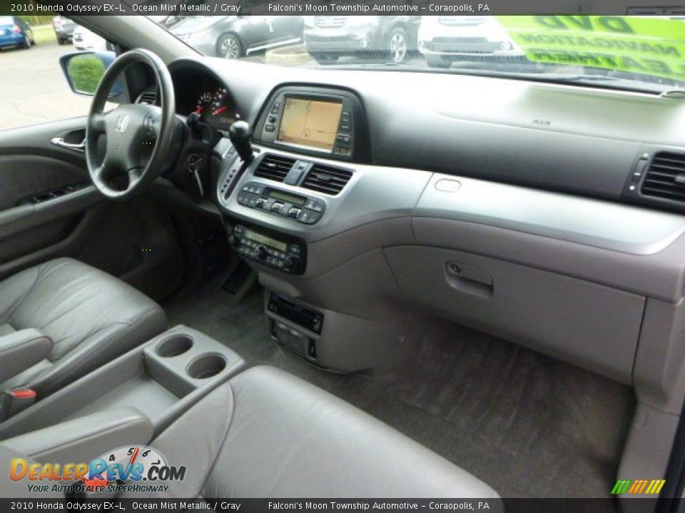 2010 Honda Odyssey EX-L Ocean Mist Metallic / Gray Photo #11