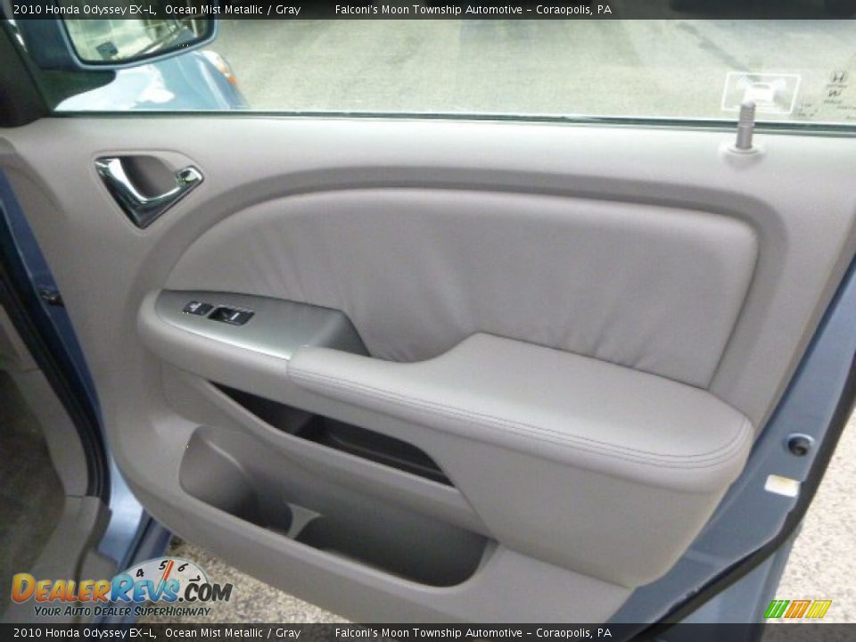 2010 Honda Odyssey EX-L Ocean Mist Metallic / Gray Photo #12