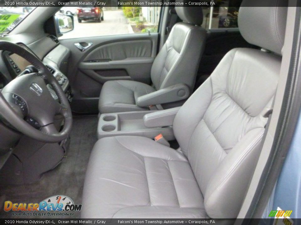 2010 Honda Odyssey EX-L Ocean Mist Metallic / Gray Photo #14