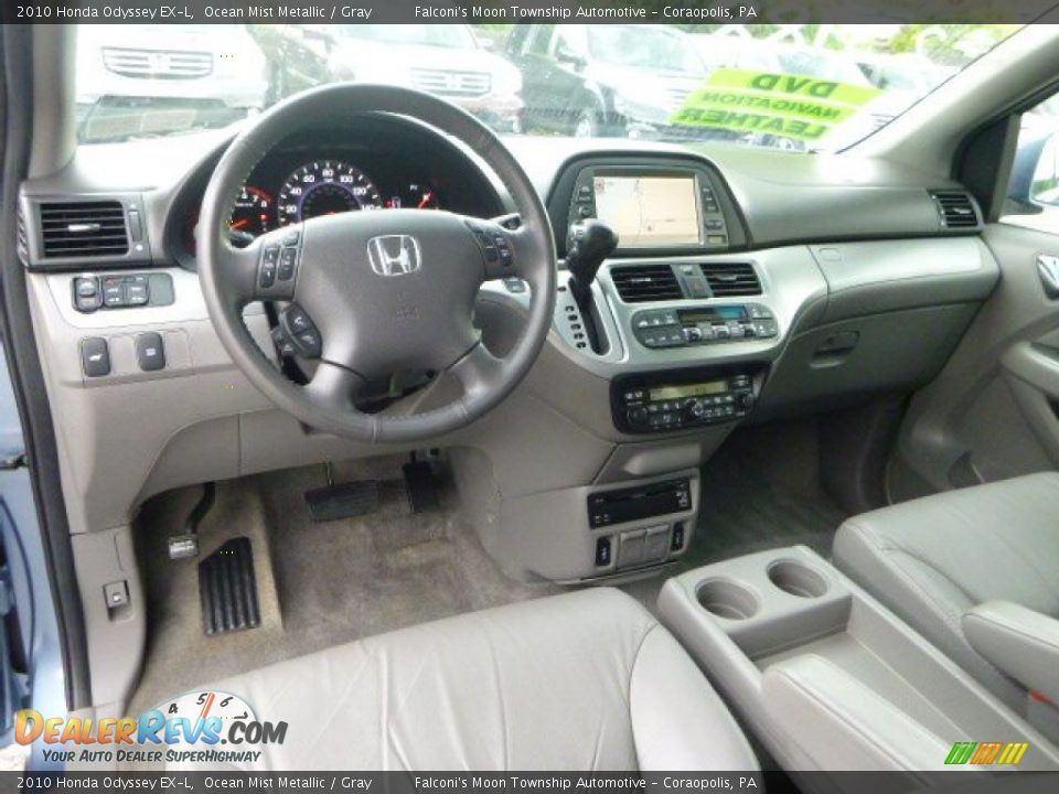 2010 Honda Odyssey EX-L Ocean Mist Metallic / Gray Photo #18