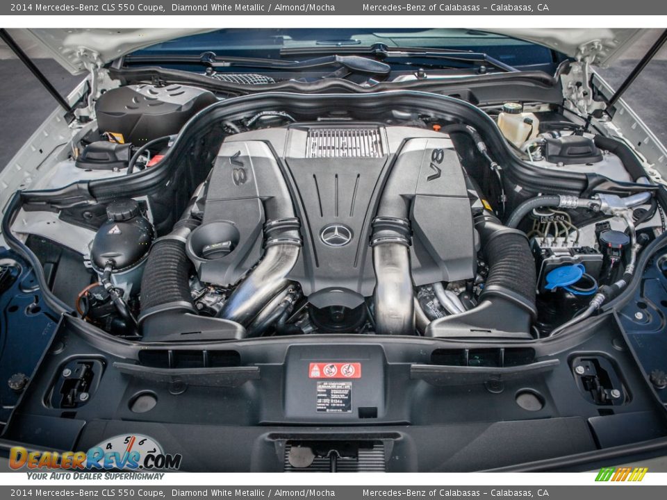2014 Mercedes-Benz CLS 550 Coupe Diamond White Metallic / Almond/Mocha Photo #9