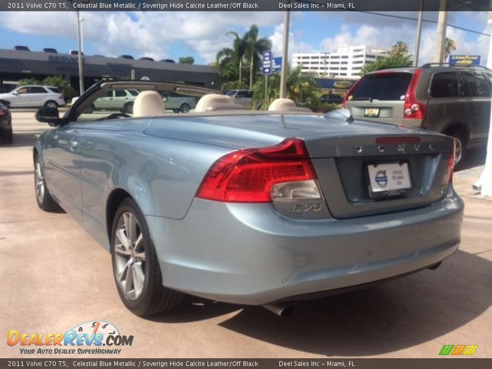 2011 Volvo C70 T5 Celestial Blue Metallic / Soverign Hide Calcite Leather/Off Black Photo #3